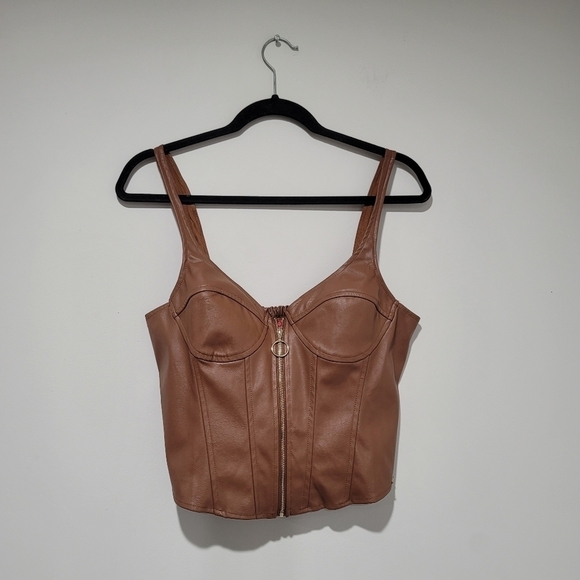Guess Danessa PU Bustier Size Large - Picture 3 of 13